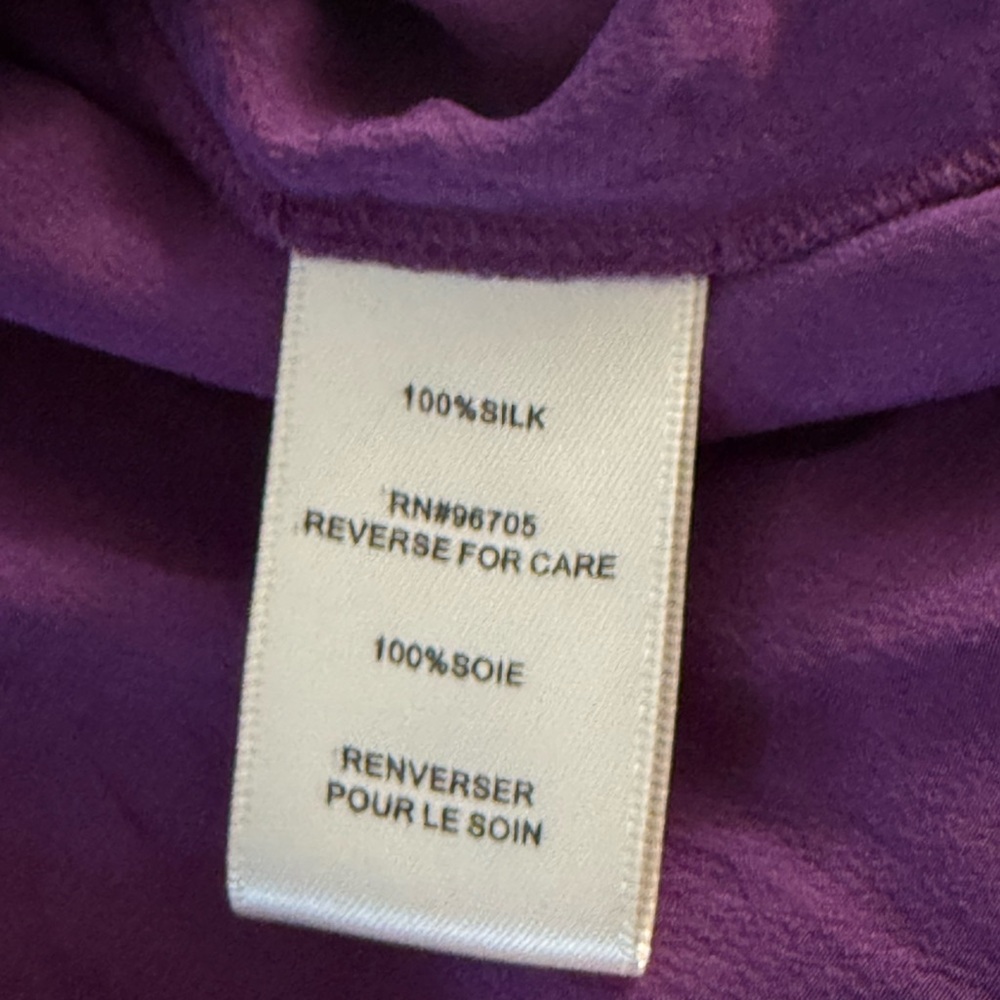 Rebecca Taylor Silk Purple Long-sleeve‎ Dress 2 - Picture 6 of 7